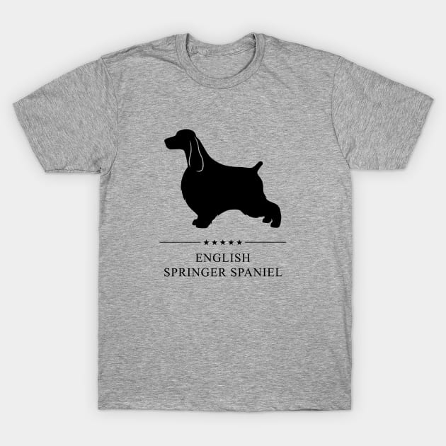 English Springer Spaniel Black Silhouette T-Shirt by millersye